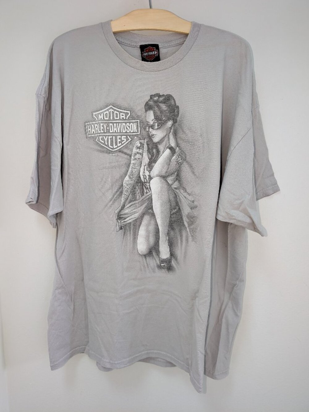 Harley Davidson Denali Dealership Short Sleeve Tee Wasilla, AK Grey 2XL